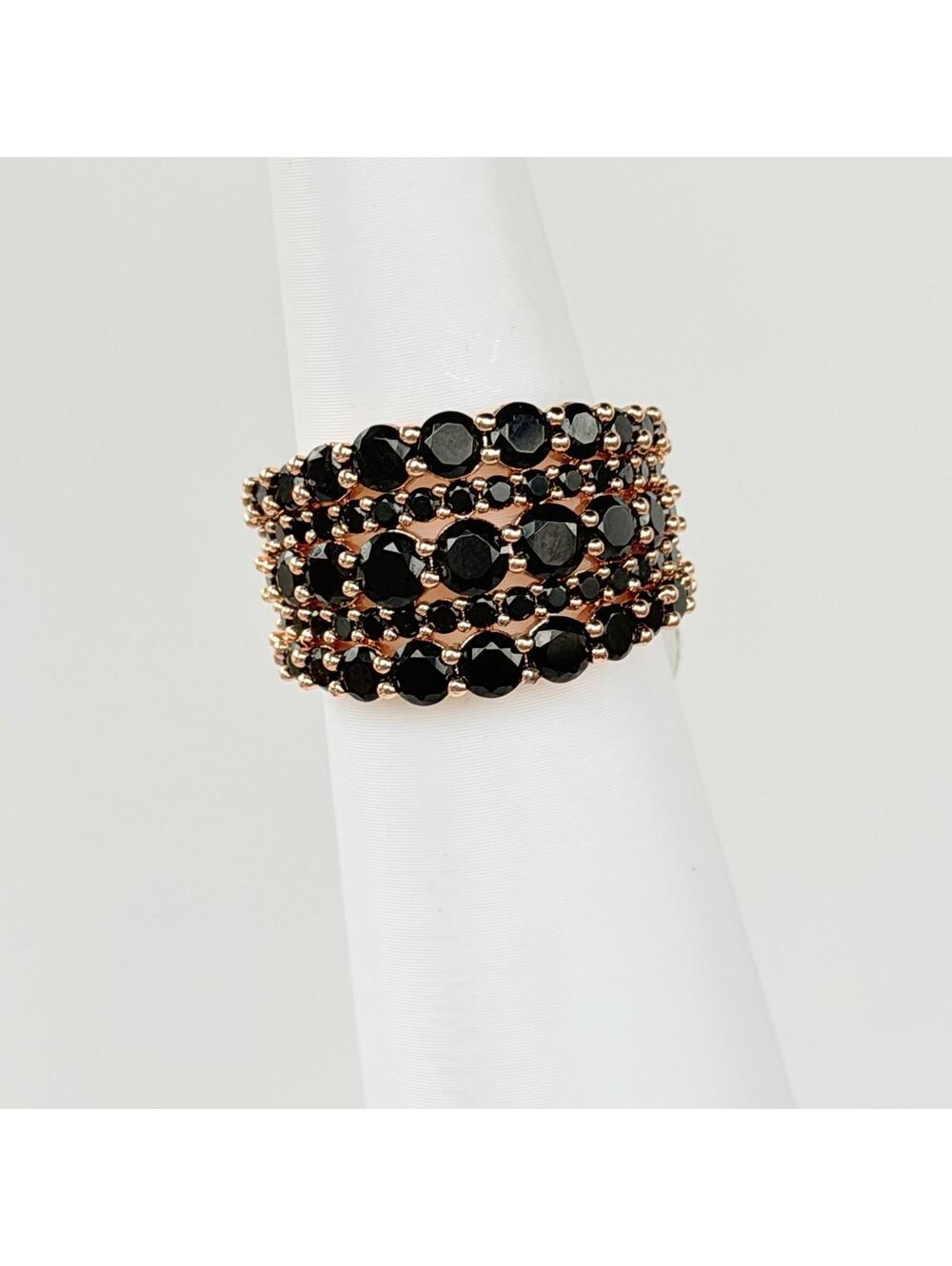Bomb Party Ring Sz 8 “Lead the Way” RBP6638 Black Onyx on Rose Gold BORG